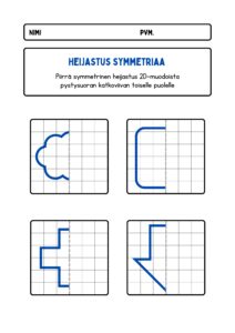 Tulosta ja harjoittele heijastus symmetriaa