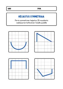 Tulosta ja harjoittele heijastus symmetriaa