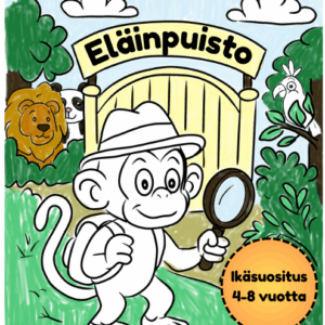 Mystinen eläinpuisto – väritettävä puuhakirja lapsille