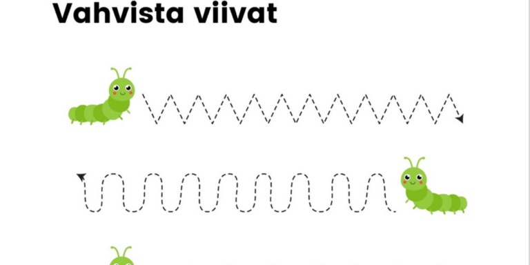 Vahvista viivat tulostettava tehtävä