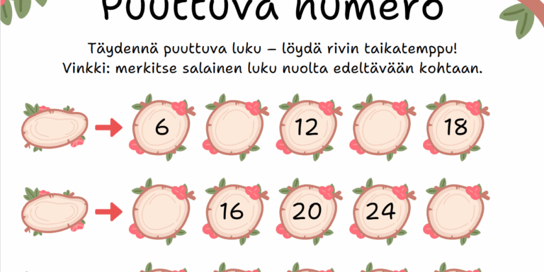Tulostettavaa numerotaikuutta ja päättelytehtävä lapsille – osaatko ratkaista arvoitukset?