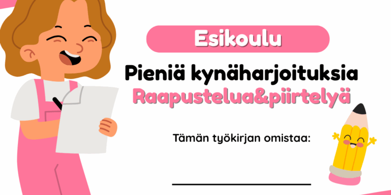Pieniä kynäharjoituksia eskarilaisille - raapustelua ja piirtelyä rennolla otteella